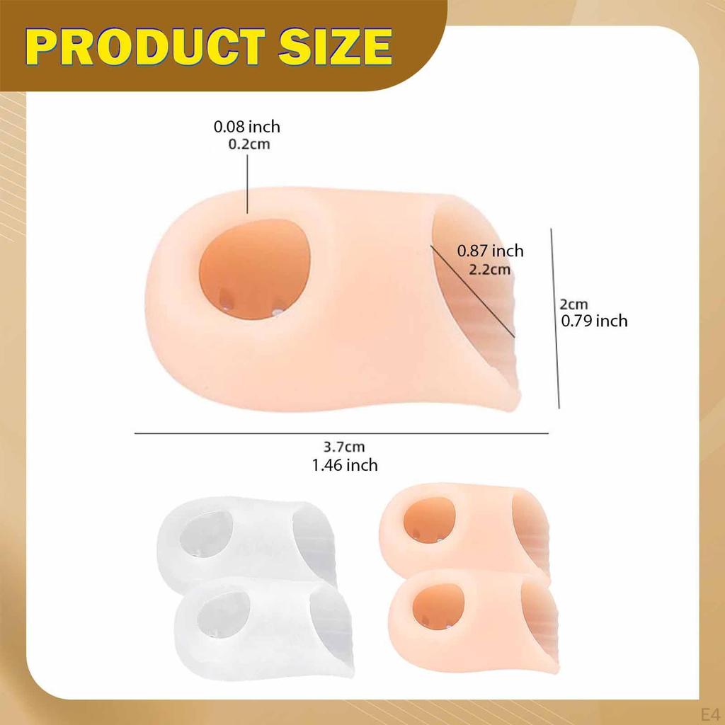 4Pcs Toe Cap Protectors Sleeves Bunion Cushions Covers for Running Standing Women Men