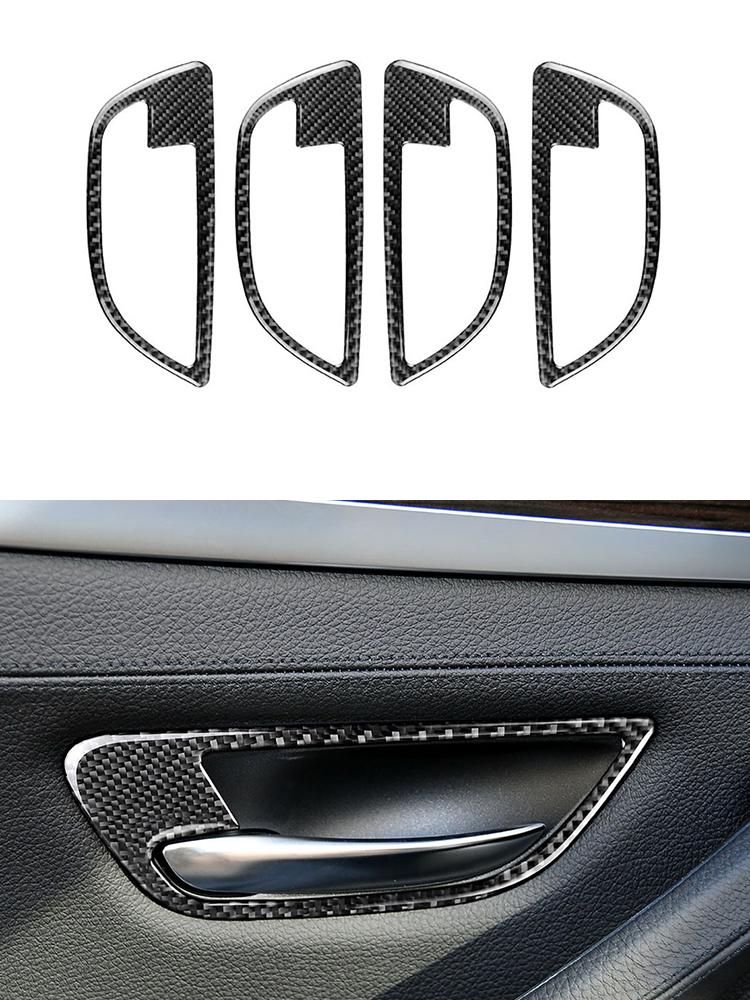Car Interior Button Panel Cover Decorative Carbon Fiber Sticker For BMW 5 Series F10 2011-2017 Styling Accessories