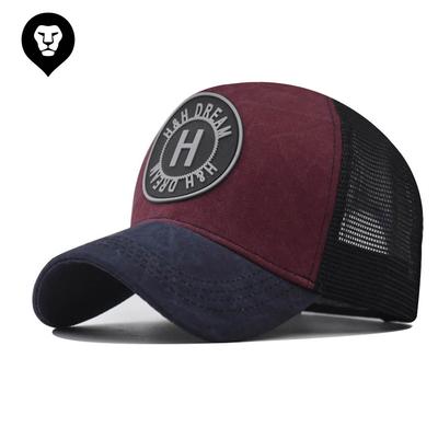 New H Embroidered Baseball Cap Washed Old Cap Classic Breathable Mesh Cap Outdoor Baseball Cap