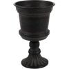 Angoily Classic Garden Urn Planter for Outdoor Plants Decorative Black Urn Planter Vintage Style Flower Pot for Home Garden Front Porch Door Deck