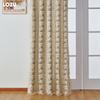 1PC LOZUJOJU Ins Style Vintage Eiffel Tower Printed Durable Tassel Edge Semi Blackout Curtains for Windows Balcony Bedroom Living Room Home Decor