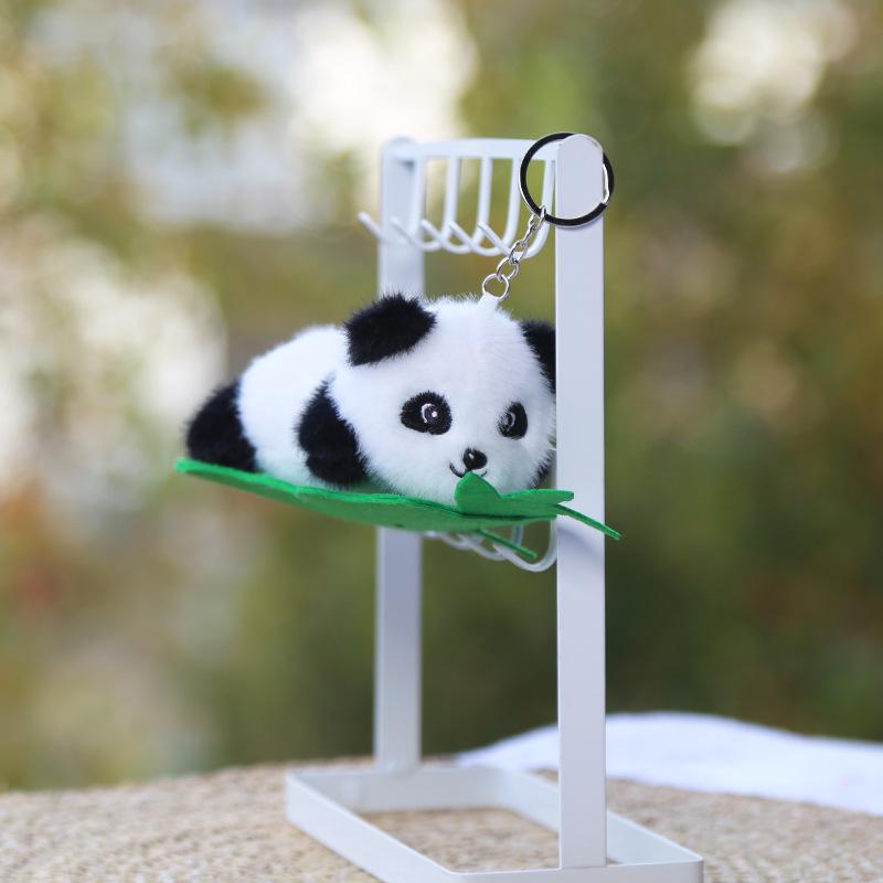 Adorable Panda Claw Machine Pendant Plush Backpack Keychain Doll