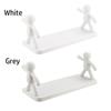 White Color Wall-Mounted Storage Rack Plastic Material Kitchen Spice Organizer  Home Storage