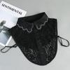 Women Fake Collar Handmade Lace Embroidery Necklace False Collar Detachable Shirt Collars for Women Removable Neck Ties