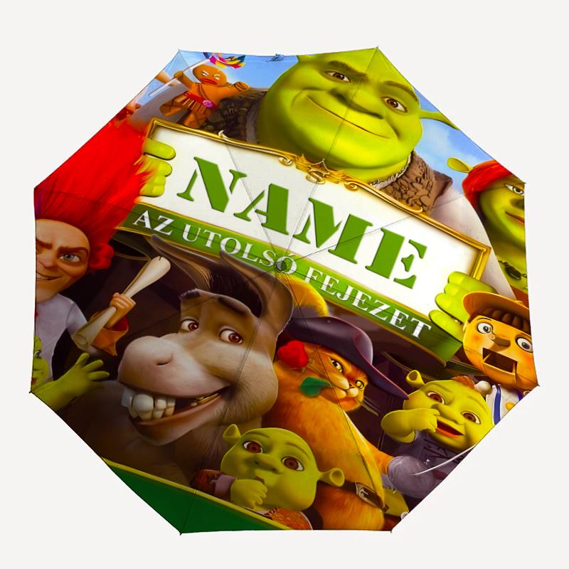 Personalized Name S-Shrek Print Umbrella - Automatic Open/Close, Eight-Rib Durable Frame, Automatic Folding Umbrella