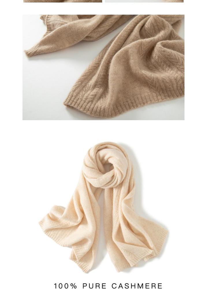 Women's 100% Pure Cashmere Scarf - Warm, Thickened, New Autumn/Winter Style