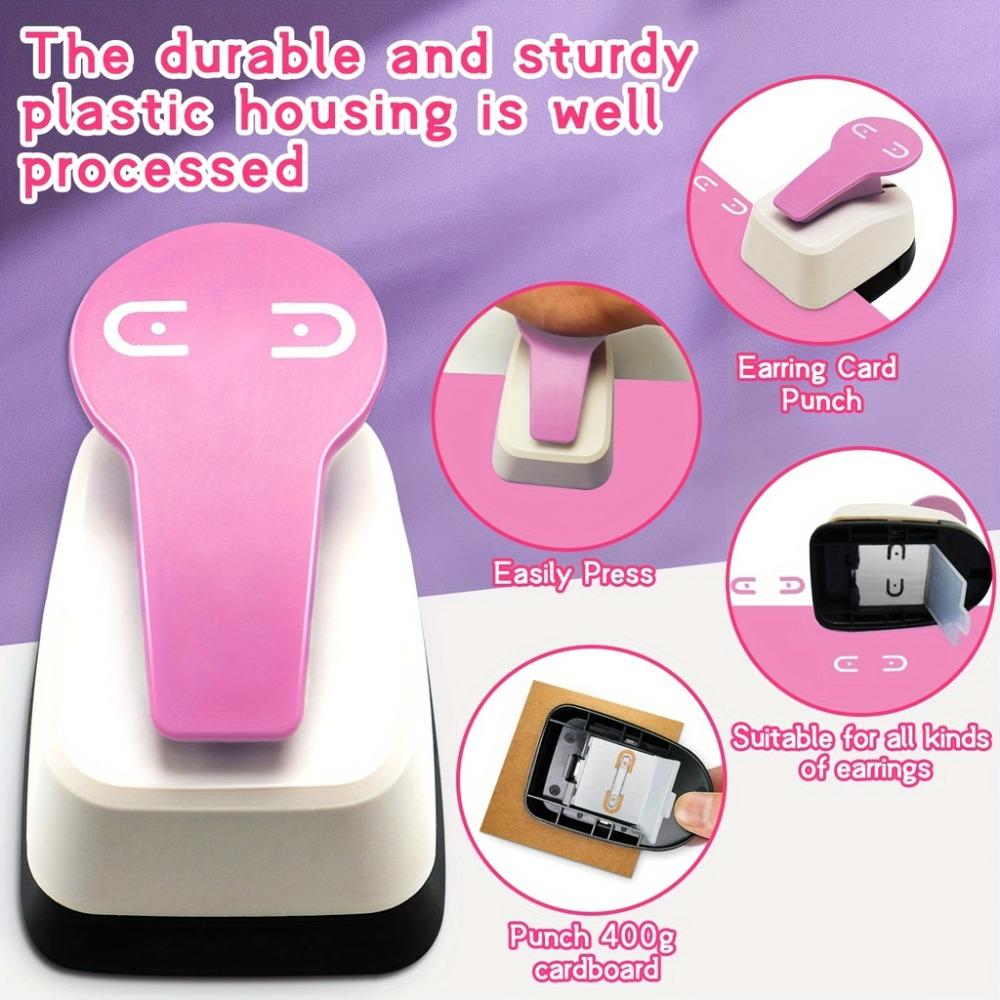 

Metal Earring Card Hole Punch Sturdy Punching Machine Portable Scrapbook Punching