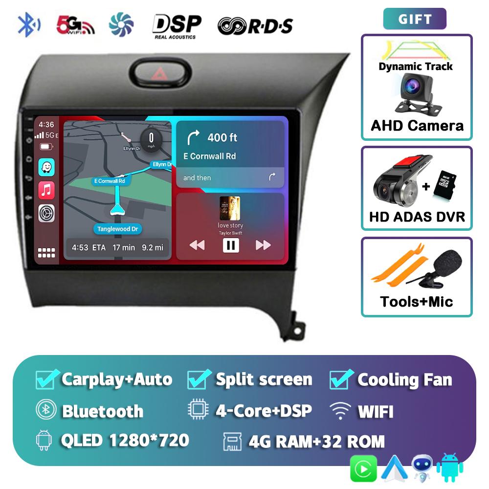 Android 14 Carplay Auto For Kia K3 Cerato Forte 2013-2017 RHD Car Radio Navigaion GPS Multimedia Video Player 2din DVD Head Unit