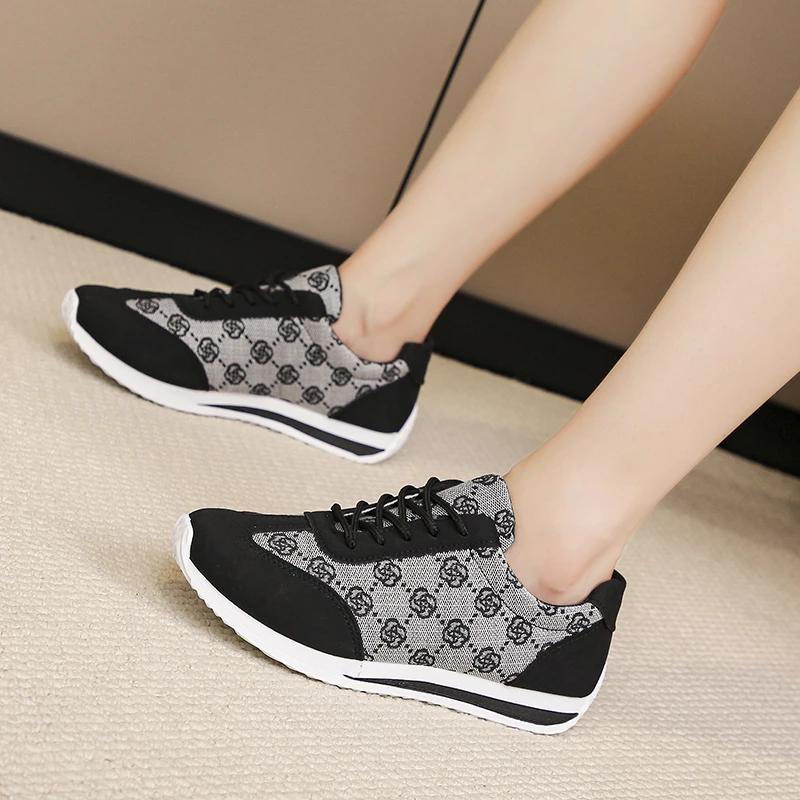 

Fashion Autumn Women Sneakers New Trend Comfortable Flat Casual Shoes Fashion Versatile Lace Up Walking Sneakers Women Zapatos De Mujer 35