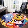 1PC Zoo Safari Office Round Area Rug, Indoor Mat Suitable ForOffice, Under Office Chairs Bedroom Living Room Home Decor, Room Deco, D031