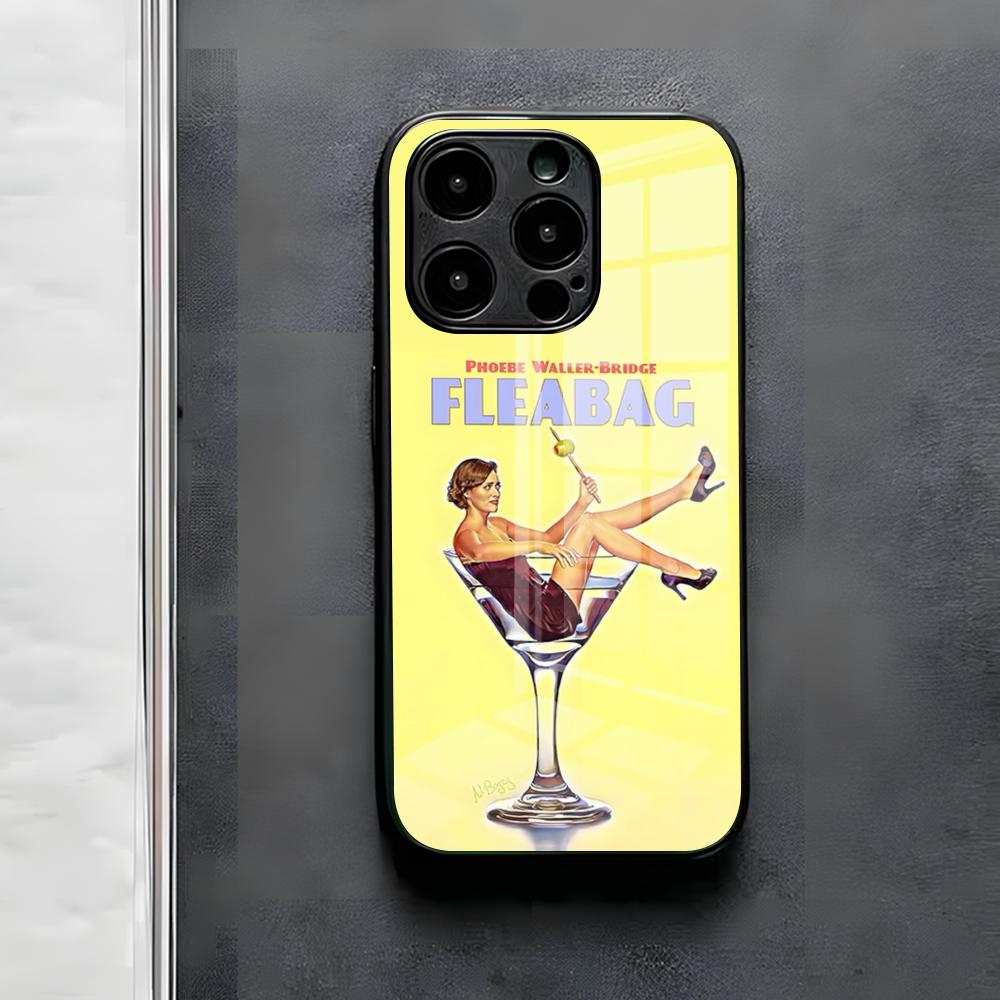 

TV F-Fleabag Phone Case For IPhone 17 Air 16 E Pro Max 15 14 13 Mini 12 Pro 11 Max Plus Black Glass Cover iPhone 13ProMax