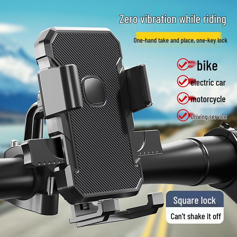 Waterproof Electric Bike Phone Holder for Outdoor Navigation and Takeaway