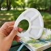 Ergonomic Thumb Hole Painting Tray Mini Paint Palette Tray, with Hole, Lightweight Durable Non Stick for Acrylic Mixing Watercolor Palette,