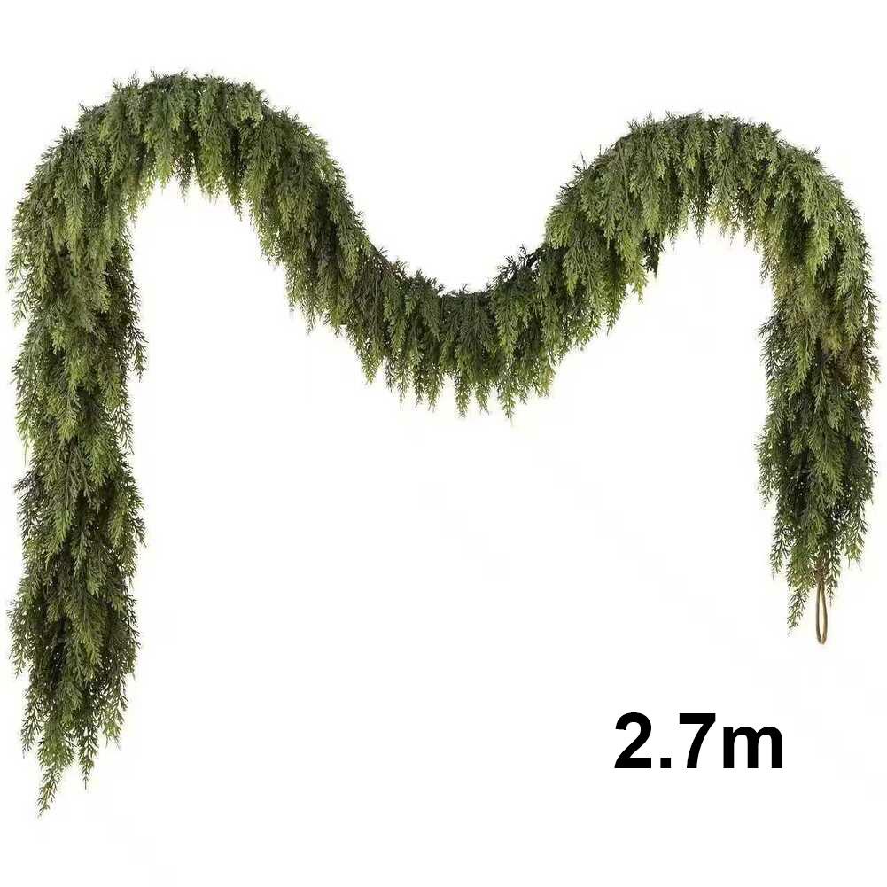Artificial Cedar Garland for Holiday Decoration Realistic Pine Greenery with Dense Branches Extra Full Garland