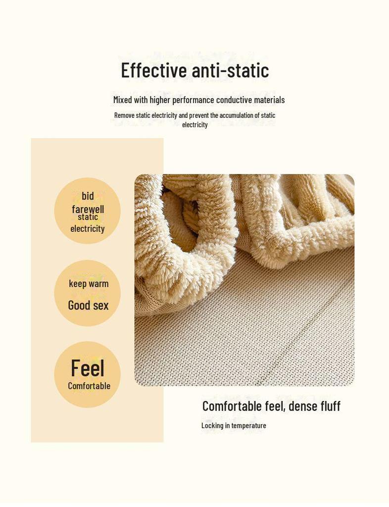 Pure Color Milk Velvet Winter Bedspread - Plush, Thick, Single Bed Sheet