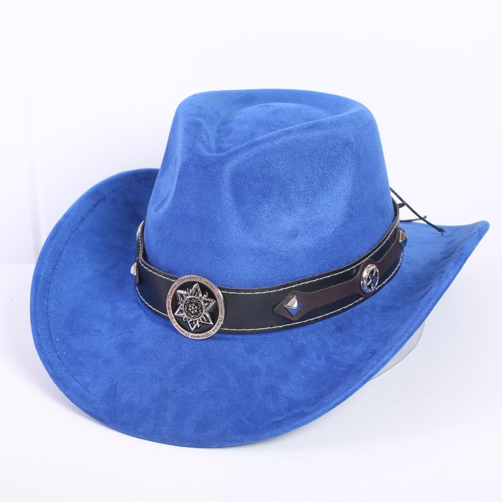 Popular European and American Classic Suede Western Cowboy Hat Men's and Women's Fashion LO Style Peach Heart Cowboy Hat