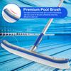 3Pcs Swimming Pool Brush Set Lightweight Aluminum Handle Pool Brush Bathroom Sponge Cleaning Brush Floor Ceramic Tile Clean Tool