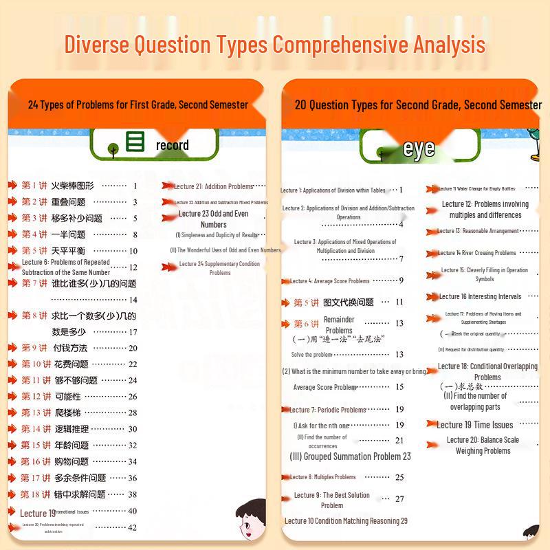 First & Second-Grade Math Textbook: Mental Math, Thinking Problems, Graphical Word Problem Solving