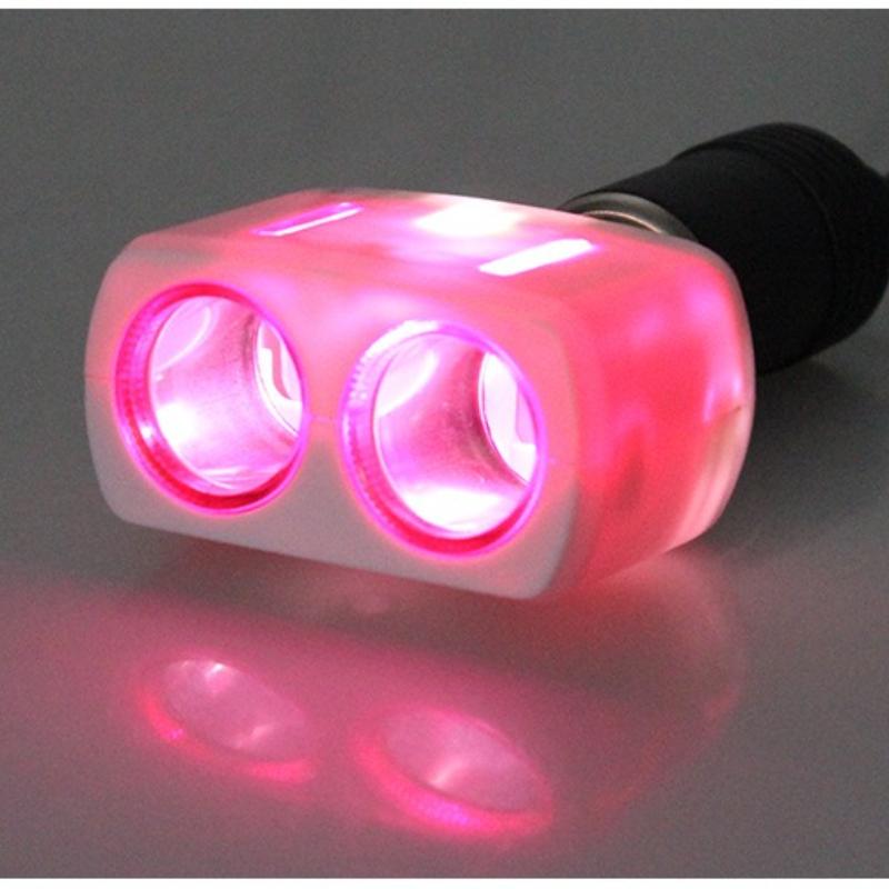 Cigarette Lighter One Point Two Multi-functional Car Charger Can Be Adjusted 90 Degrees New Car One Point Two Car Charger