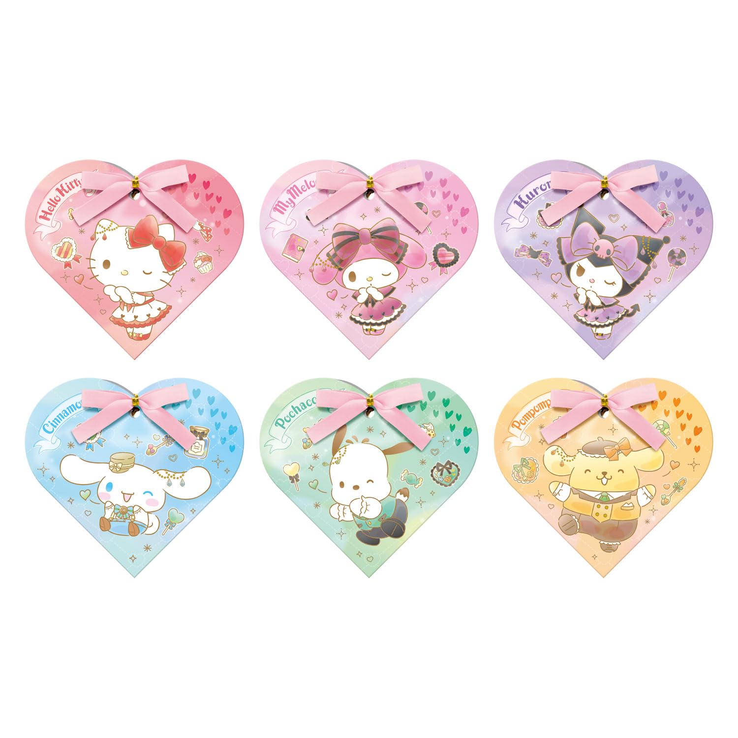 Сердце Sanrio Сердечная Коробка Конфетные Игрушки Полу-Шоколад [Набор/24 Штуки]