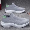 Men's Shoes Summer Mesh Sports And Casual Running Flying Mesh Shoes Men's Work Black Light Socks Trendy Shoes