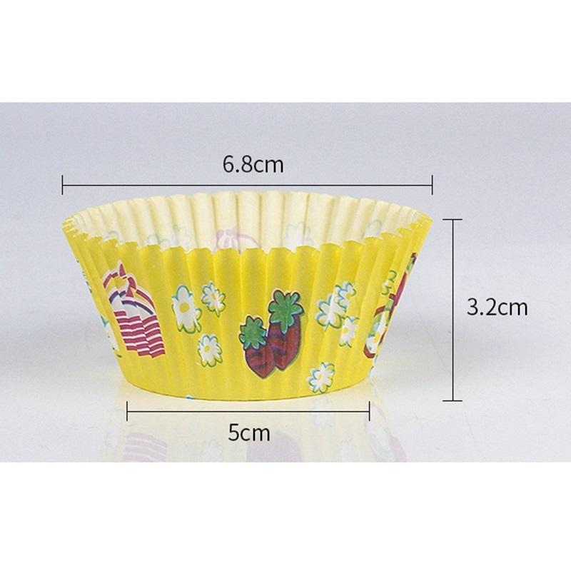 100 ks/sada Papírové košíčky na muffiny a cupcakes Kulaté Pečení Muffinový košíček Jednorázový