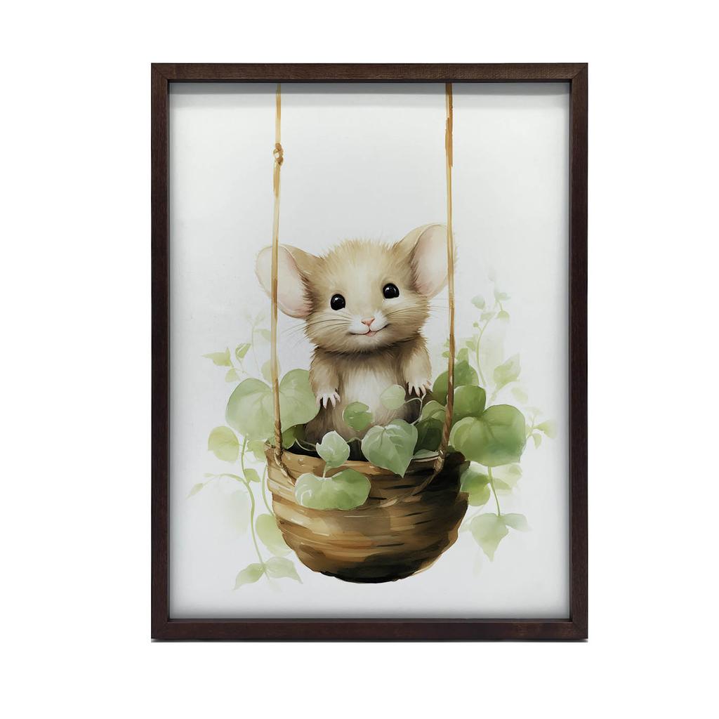 Mouse On a Swing Mouse On a Swing, 40X50 Cm, Frameless, Matte Paper 230 Gsm