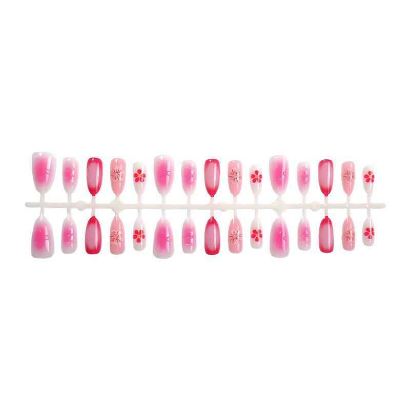 30-Piece Pink Gradient 3D Water Drop Nail Art Stickers - Hot Selling Niche Wearable Nails