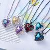 Womens Heart-Shaped Ocean Blue Ring Alloy Fashion Jewelry Size 5-11