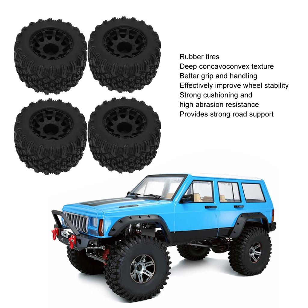 RC Monster Truck Tire Black Truck Wheel 12mm Hex Tire 1/10 1/10