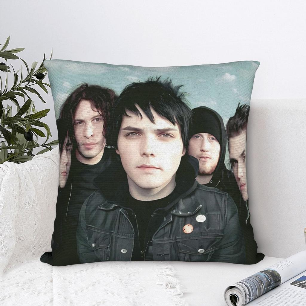 My Chemical Romance Band Pillowcases Retro Trendy Pillow Case For Couch Sofa Bedroom Print Pillow Cover