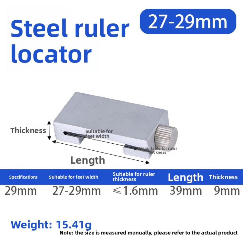 Stainless Steel Ruler Positioning Block 15/20/30/40cm Steel Ruler Scribing Limiter for Woodworking