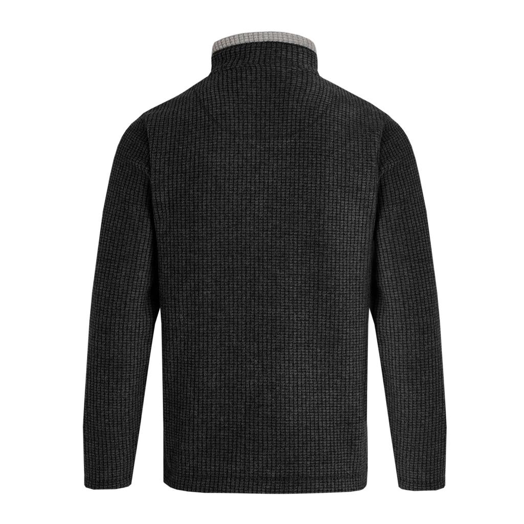 Weird Fish Mens Newark Grid Eco Friendly Quarter Zip Fleece Top