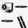 Retro Style Cowhide Belt With Alloy Pin Closure For Office And Daily Use