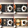4/6/8 buc. Șervețele de masă din in cu model de cafea, Covorașe pentru masă de bucătărie și dining, Suporturi pentru boluri și cești de cafea, Rezistente la căldură, Decorațiuni pentru casă