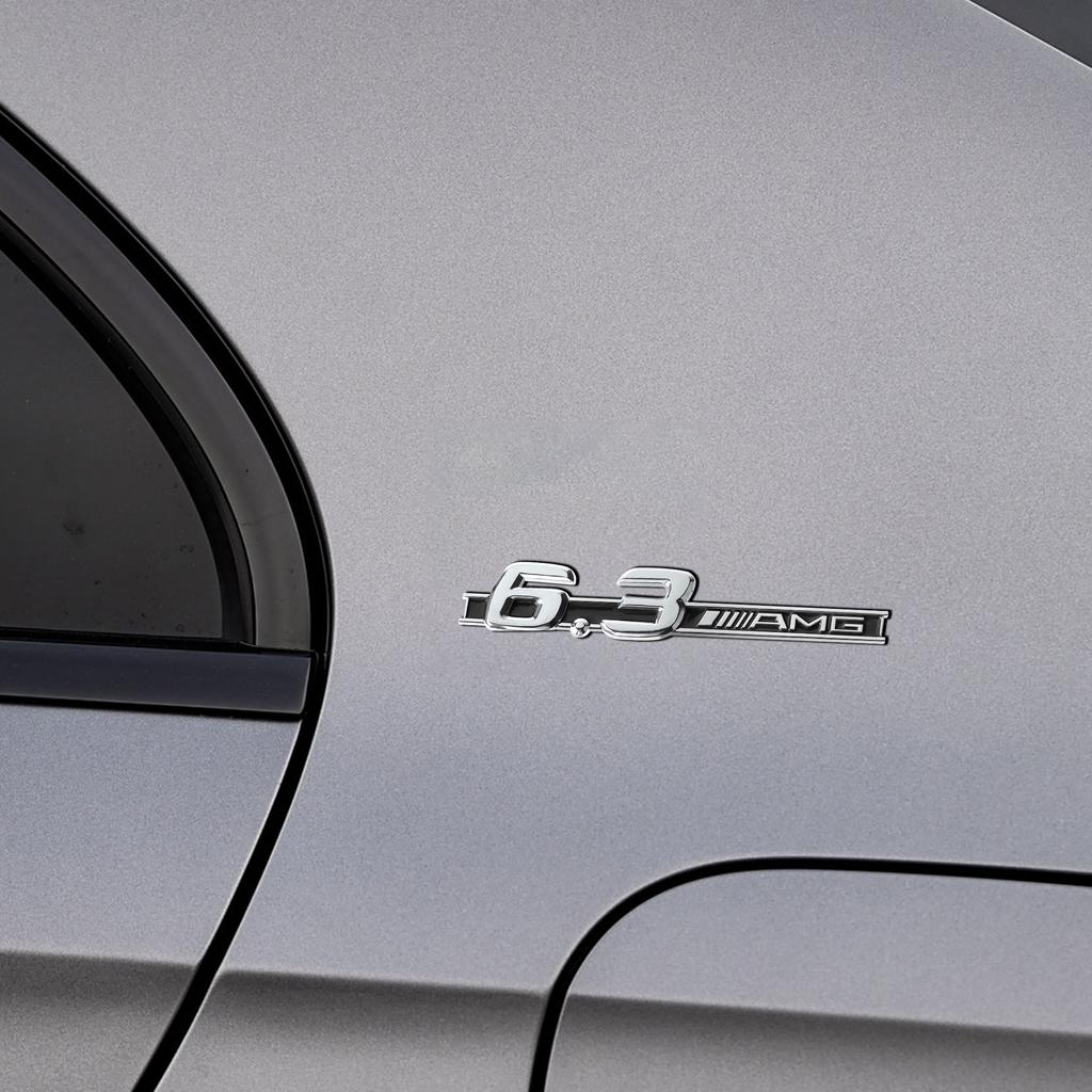 1PCS 3D ABS Car Side Fender Emblem Decoration Body Trunk Badge Sticker Auto Accessories For Mercedes Benz 3.2 5.5 6.3 6.5 AMG