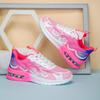 Air cushion women's shoes running shoes flying woven mesh shoes lace-up size 43 sports shoes women's flat bottom shock absorption casual shoes large s