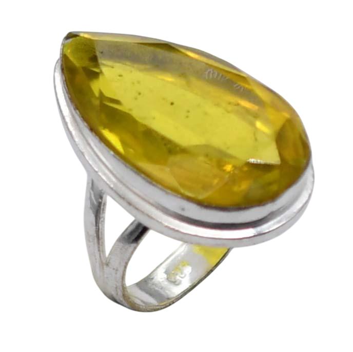 Citrine Gemstone Ethnic Handmade Antique Design Ring US Size-7.5 Z 101