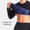 Sauna Shirt für Herren Schweißanzug Kompression Langarm Top Gewichtsverlust Körperformende Shirts für Training Sport