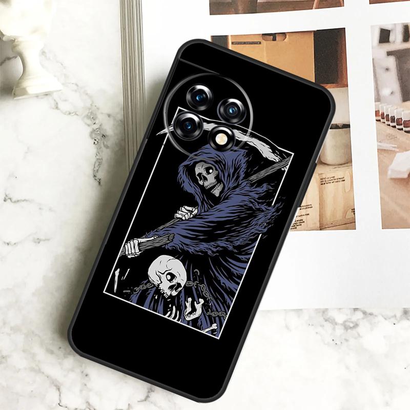 Death Tarot Case For OnePlus 12 12R 11 9 10 Pro 10R 9R 8T 10T Nord CE 2 3 Lite 2T CE4 N10 N20 N30 Cover