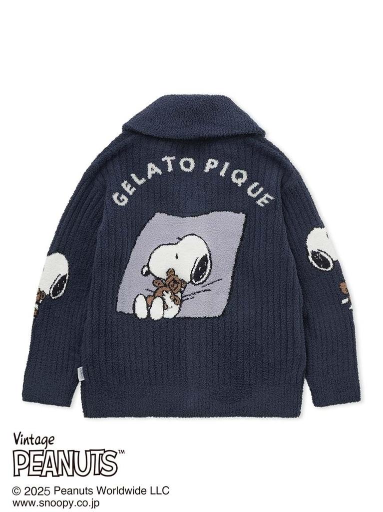 Gelato Pique PEANUTS SNOOPY X BEAR JQD Shawl Cardigan PUNT251031 NVY Women's