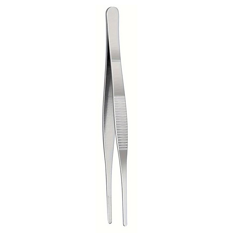 1pcs Cooking Tweezers Precision Kitchen Plating Tweezer Stainless Steel Curved Tongs for Baking Decorating Beauty