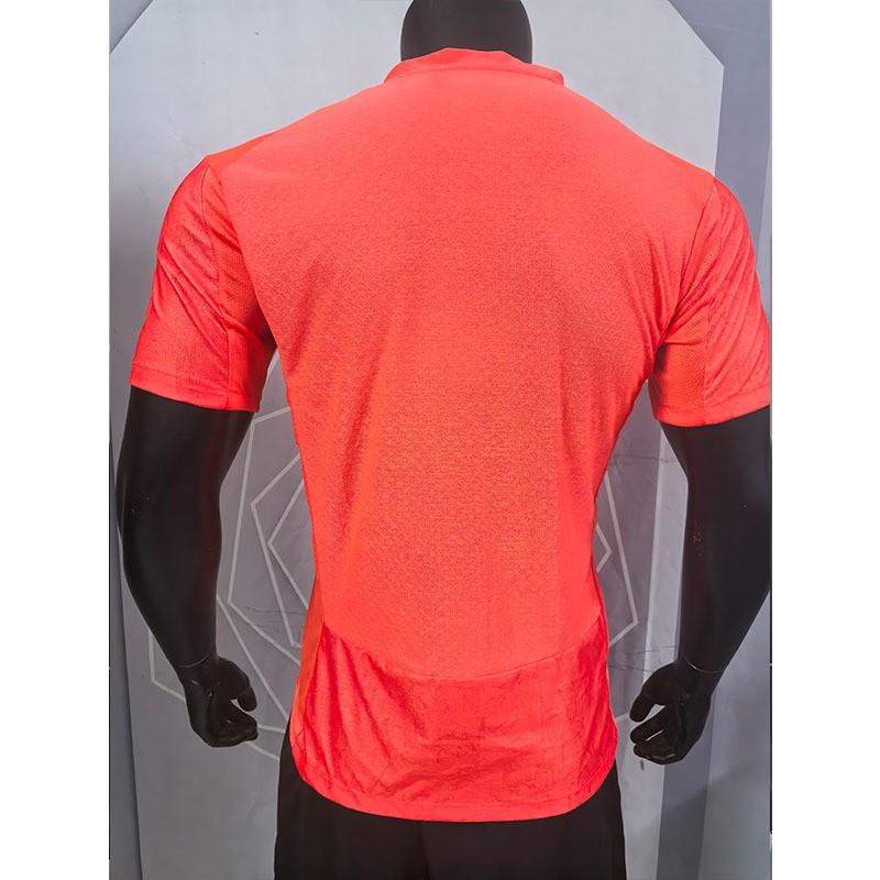 Mens Bamboo Fiber Soccer Jersey Orange Edition Manchester City Fan Shirt Short Sleeve Sportswear