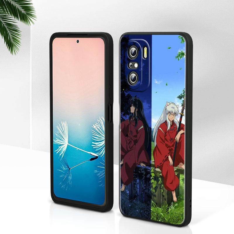Anime Inuyasha For Xiaomi Redmi Note 12 Turbo 11E 11S 11 11T 10 10S 9 9T 9S Pro Plus 5G Black Phone Case