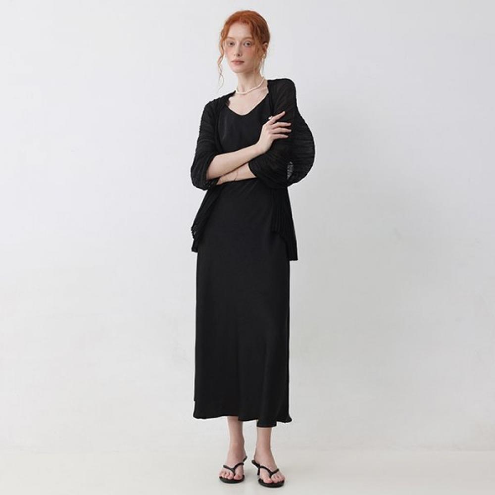 Abang Pleats Puff Cardigan