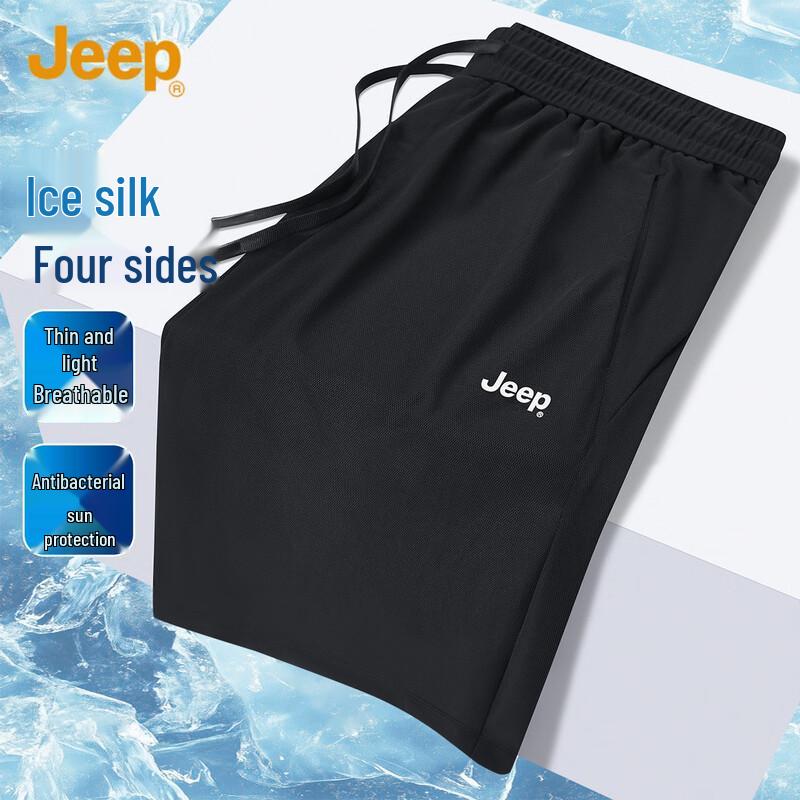 

JEEP Men s Summer Loose Fit Elastic Casual Shorts 3XL