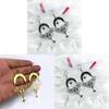 Copper Hollow Flying Moth Earrings With Electroplated Finish For Womens Fashion Gift