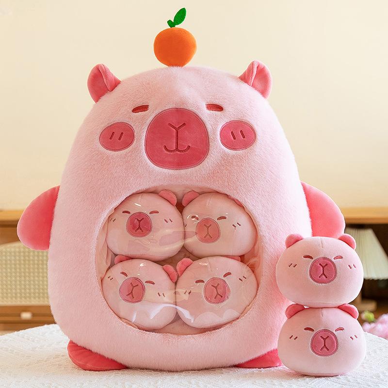 Cute Kapibala Capybara Snacks Pillow Doll Cradle Machine Doll Doll Girls Children's Gifts