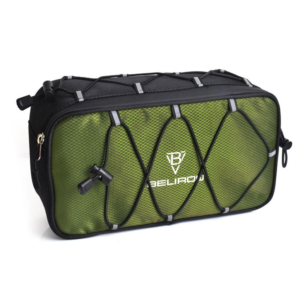 

2.1/4.3L Cycling Front Bag Large Capacity Riding Bag Multifunction Basket Pack Foldable Bike 4.3L-280x155x100mm зелений