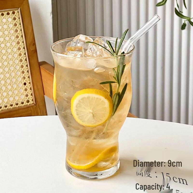 ZISIZ Ins Style Wide Mouth Glass Cup